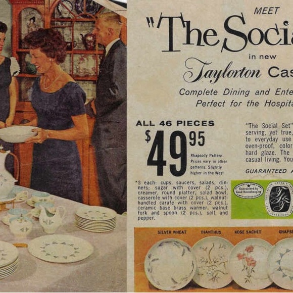 Vintage Taylor Smith & Taylor Co. Taylorton Silver Wheat Dinner Plate - Picture 5 of 6